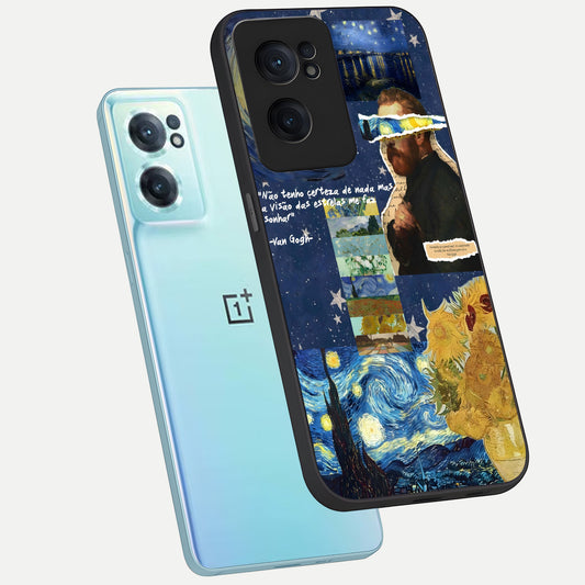 Starry Dream Vision phone case For Oneplus Nord CE2 showing premium glass back cover with detailed artwork