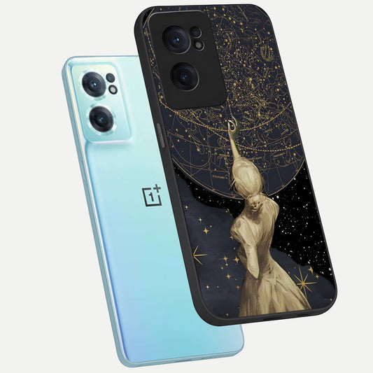 Taylor Swift Girl phone case For Oneplus Nord CE2 showing premium glass back cover with detailed artwork