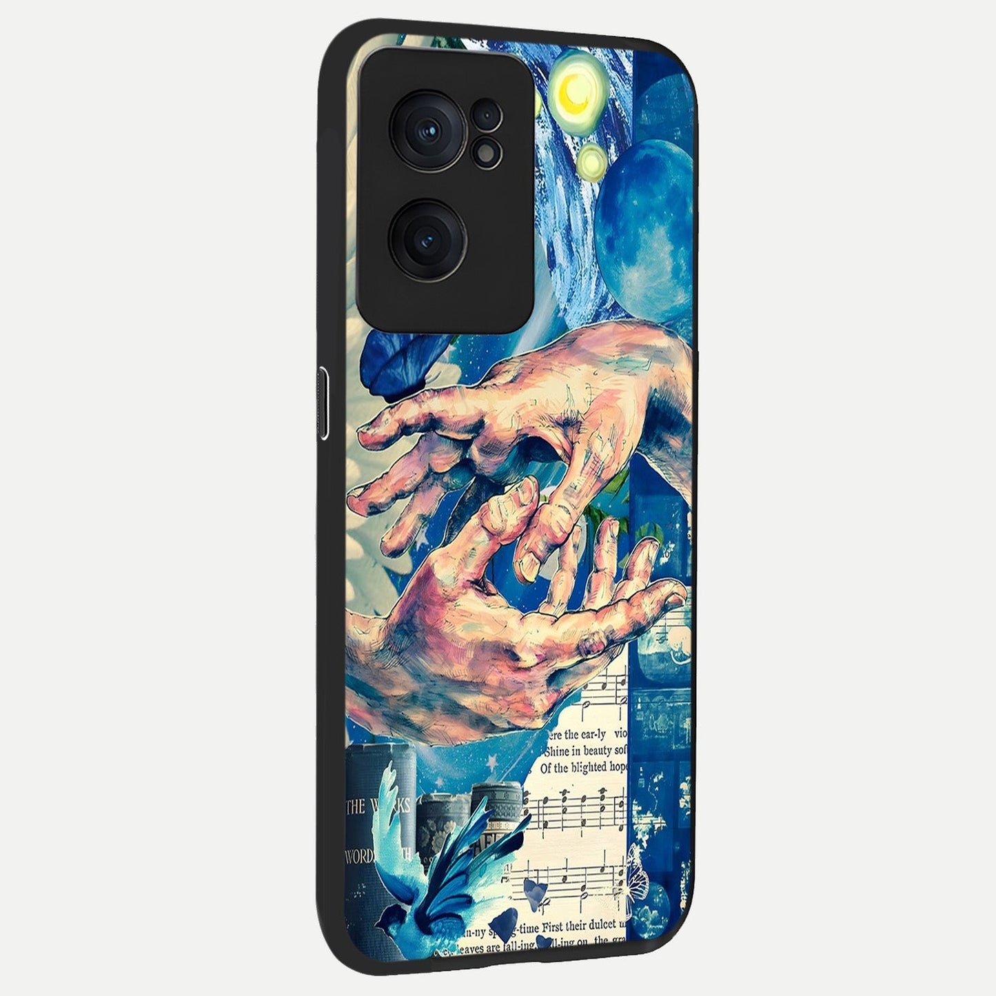 Aesthetic Divider back cover For Oneplus Nord CE2 slim fit glass case with vibrant aesthetic design