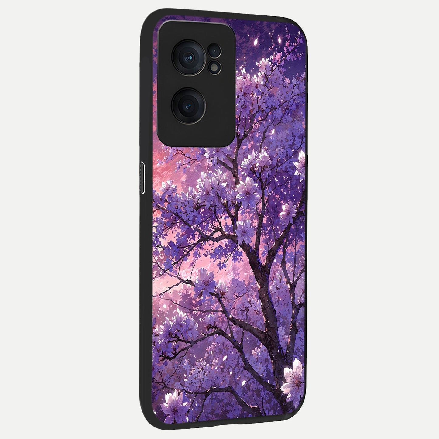 Blossom Tree back cover For Oneplus Nord CE2 slim fit glass case with vibrant aesthetic design