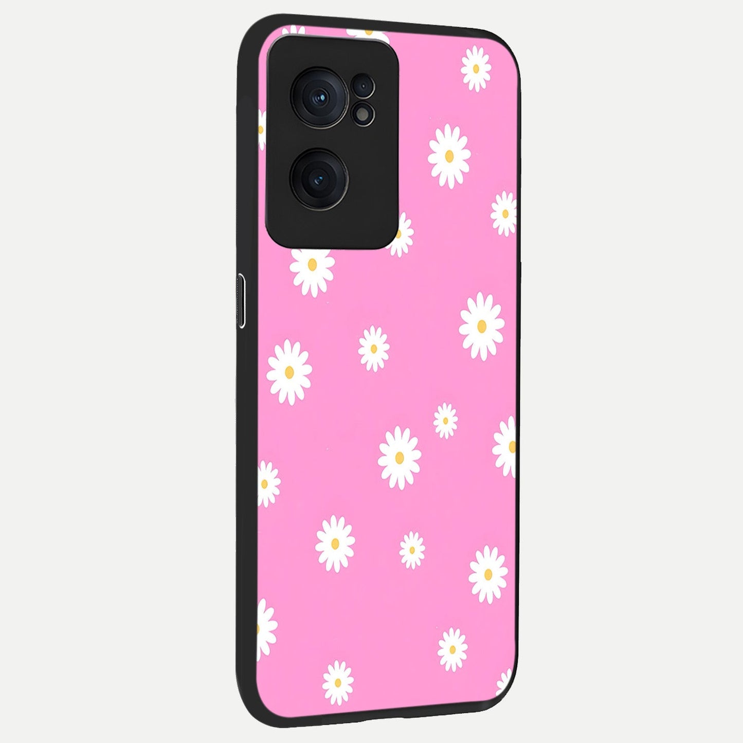 Bubblegum Daisy Pop back cover For Oneplus Nord CE2 slim fit glass case with vibrant aesthetic design
