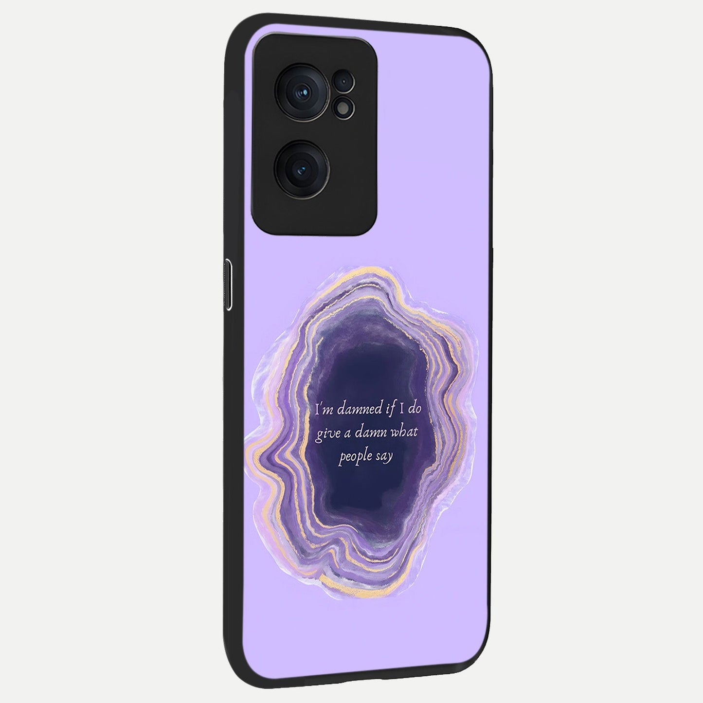 Damned People Quote back cover For Oneplus Nord CE2 slim fit glass case with vibrant aesthetic design
