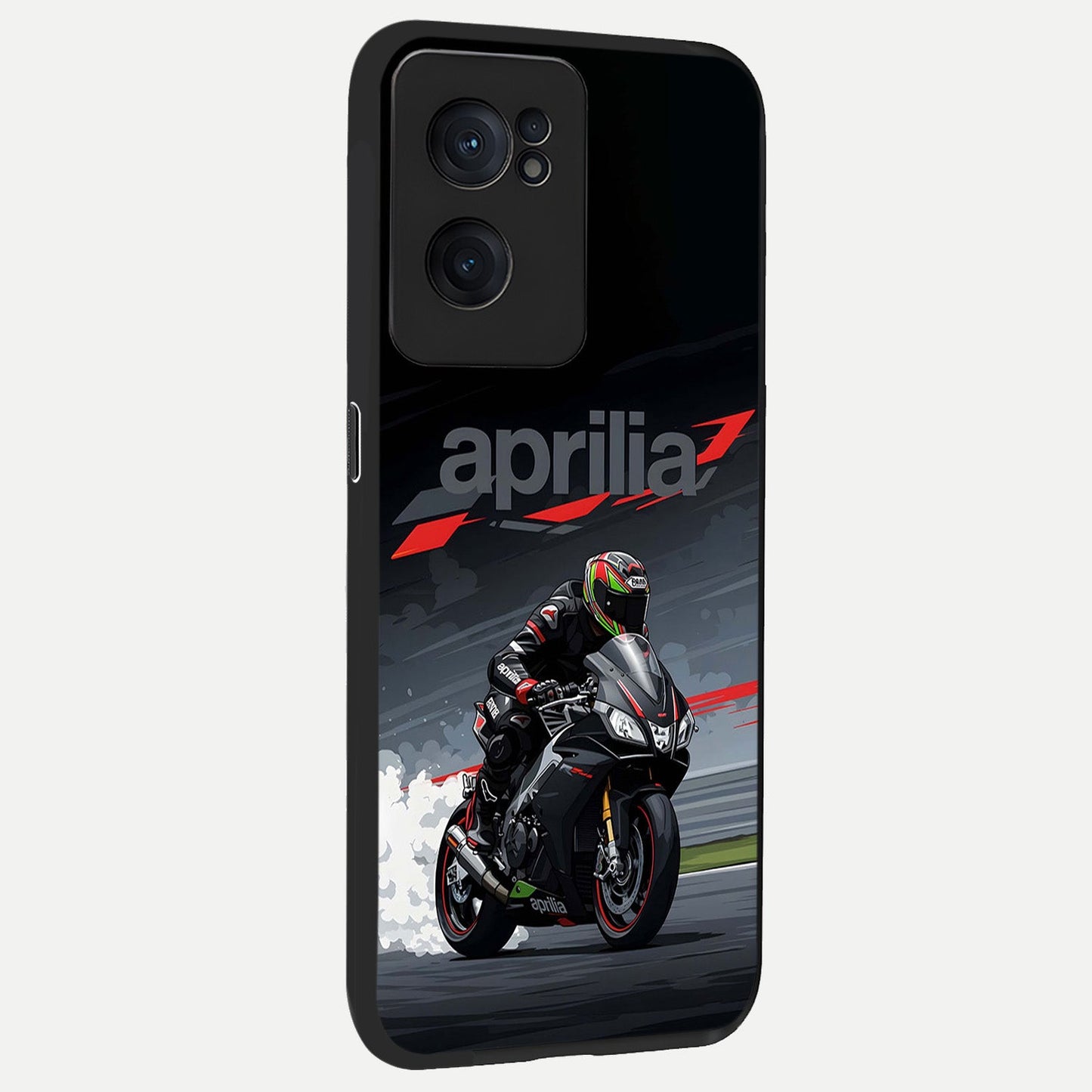 Dark Aprilla back cover For Oneplus Nord CE2 slim fit glass case with vibrant aesthetic design