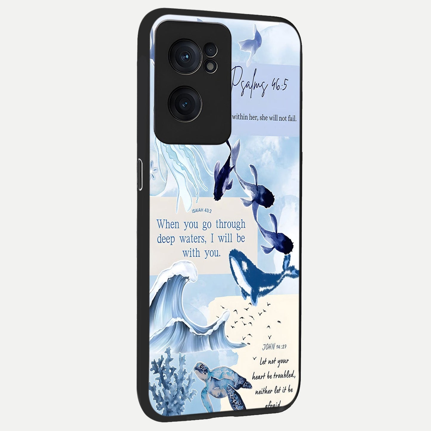 Faithful Ocean Promise back cover For Oneplus Nord CE2 slim fit glass case with vibrant aesthetic design
