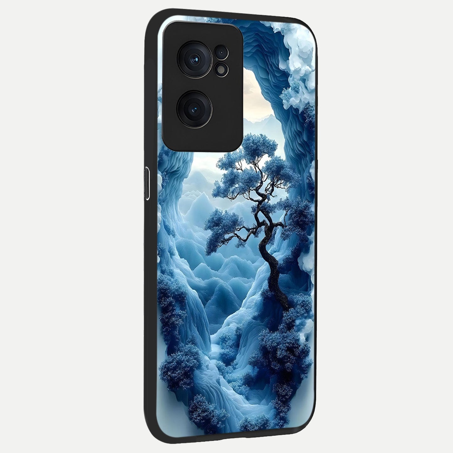 Frozen Serenity Gate back cover For Oneplus Nord CE2 slim fit glass case with vibrant aesthetic design