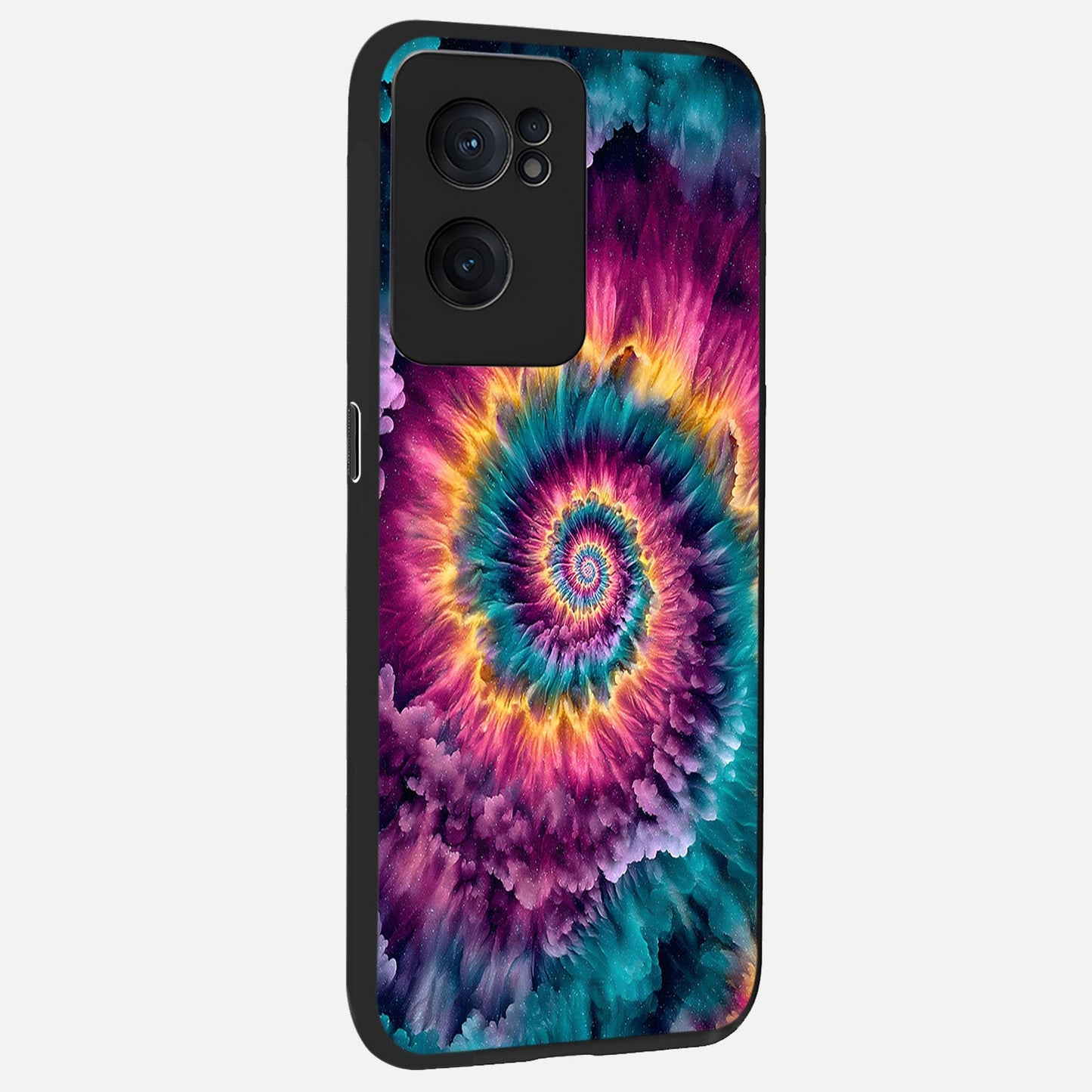 Galactic Spiral Burst back cover For Oneplus Nord CE2 slim fit glass case with vibrant aesthetic design