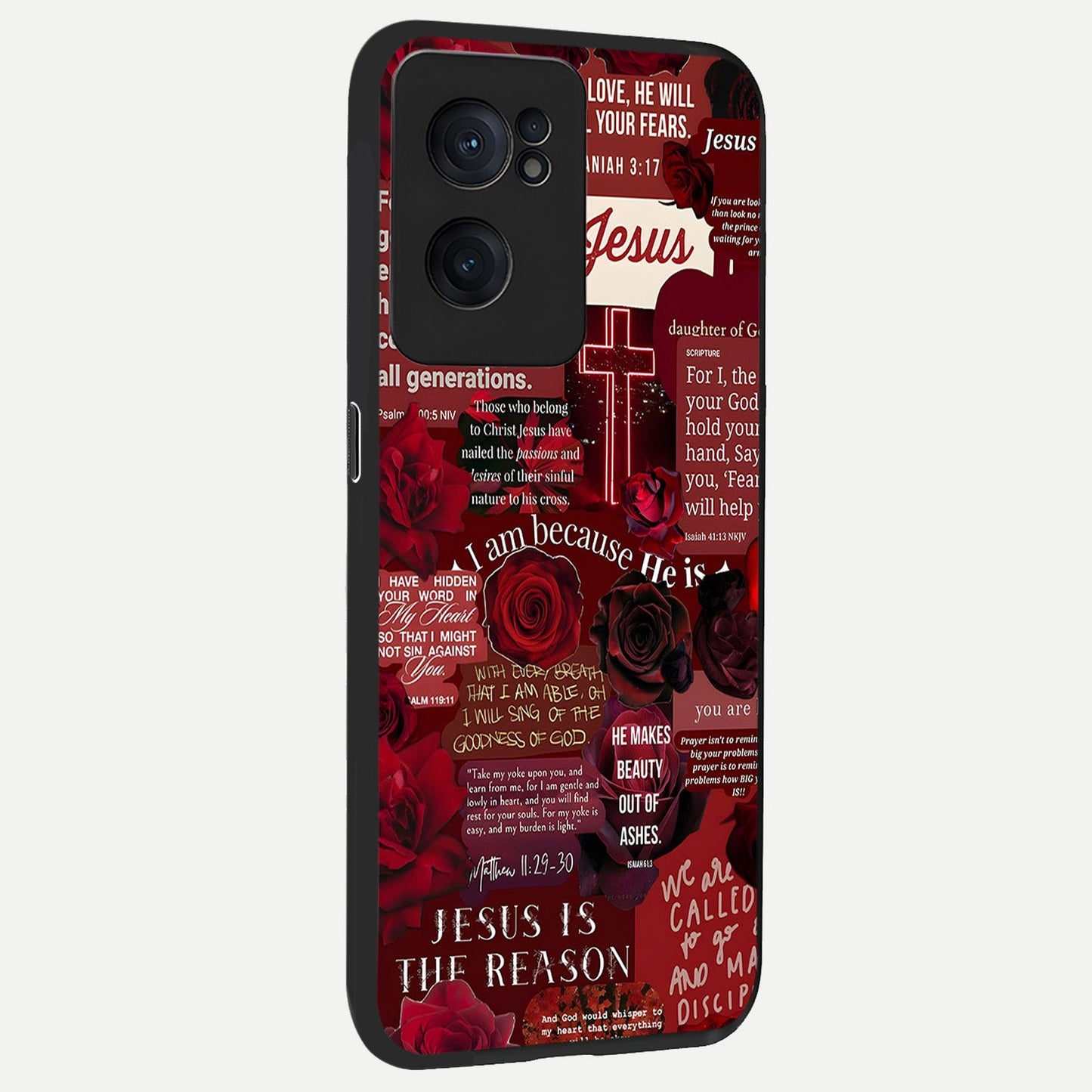 Jesus Love Heals back cover For Oneplus Nord CE2 slim fit glass case with vibrant aesthetic design