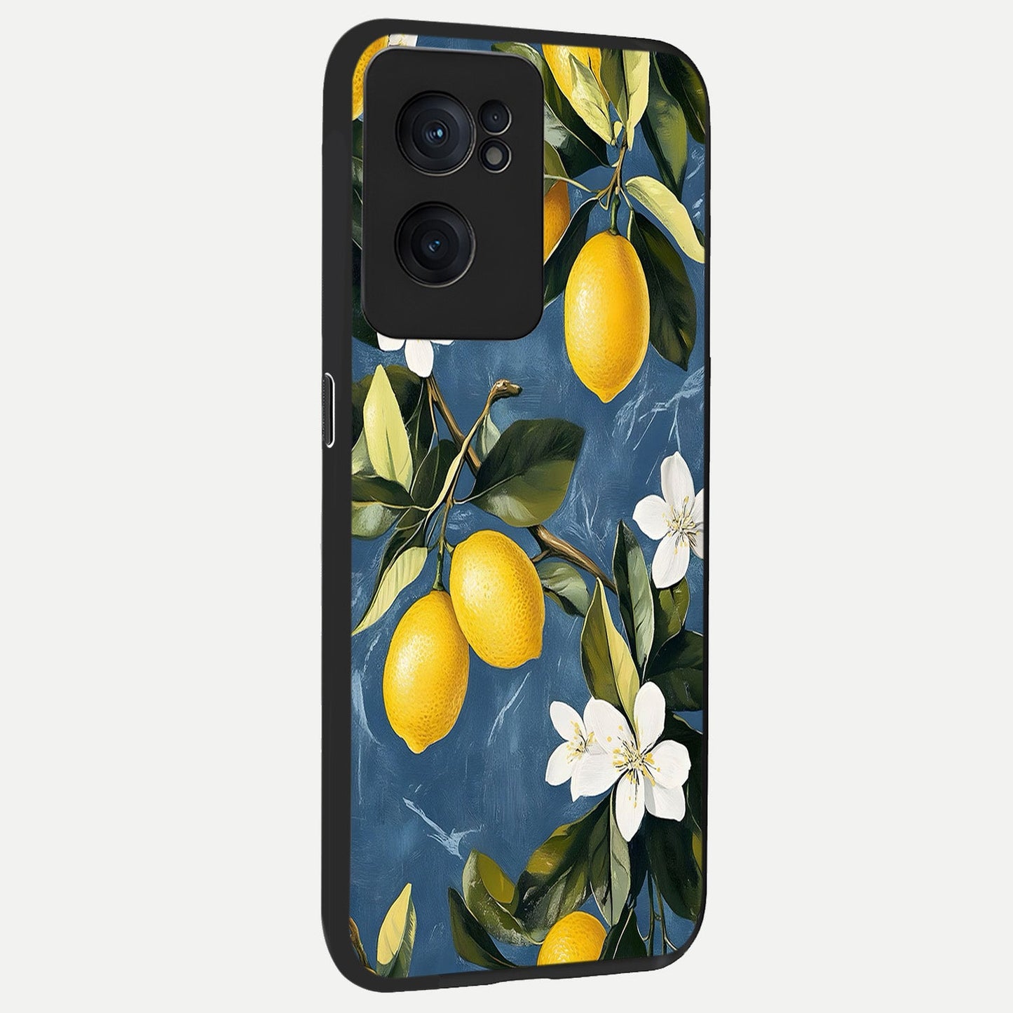 Lemon Dream Garden back cover For Oneplus Nord CE2 slim fit glass case with vibrant aesthetic design