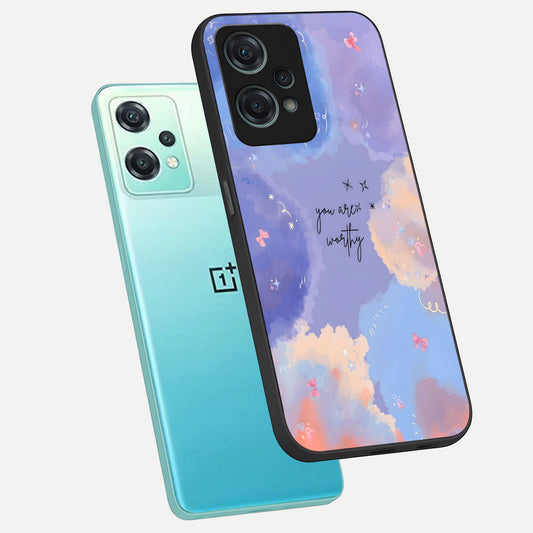 Celestial Cloud Magic phone case For Oneplus Nord CE2 Lite showing premium glass back cover with detailed artwork