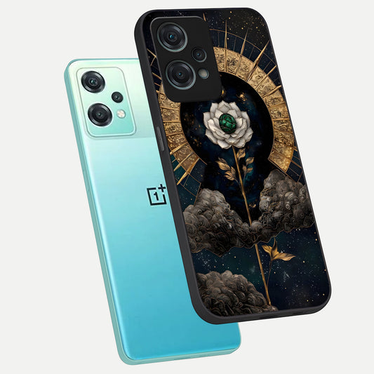 Celestial Lotus Morang phone case For Oneplus Nord CE2 Lite showing premium glass back cover with detailed artwork