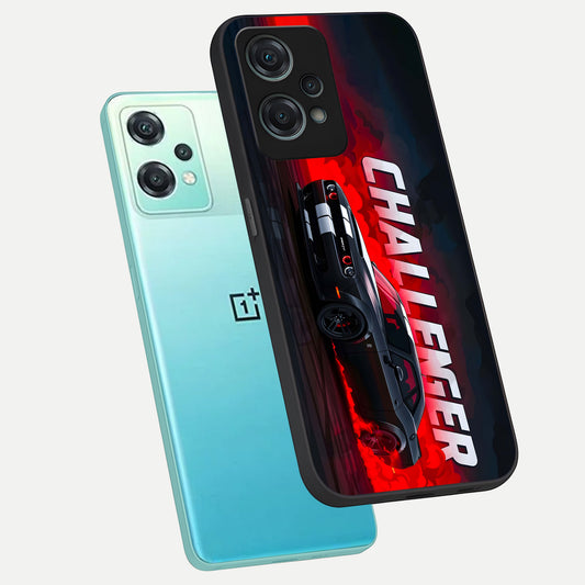 Crimson Challenger Fury phone case For Oneplus Nord CE2 Lite showing premium glass back cover with detailed artwork