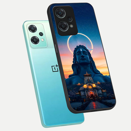 Eternal Shiva Aura phone case For Oneplus Nord CE2 Lite showing premium glass back cover with detailed artwork