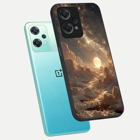 Golden Sky Dream phone case For Oneplus Nord CE2 Lite showing premium glass back cover with detailed artwork