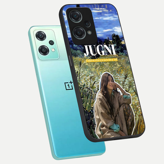 Jugni Soul Vibes phone case For Oneplus Nord CE2 Lite showing premium glass back cover with detailed artwork