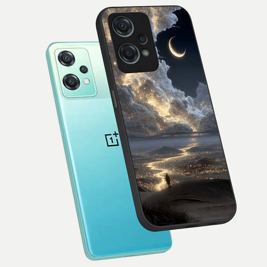 Moonlight Spark Path phone case For Oneplus Nord CE2 Lite showing premium glass back cover with detailed artwork