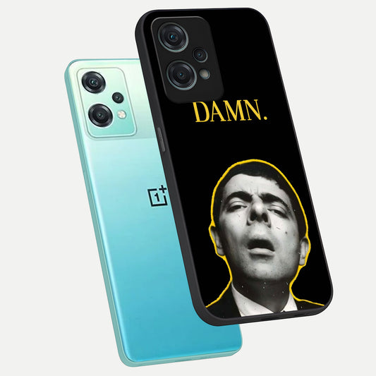 Mr Bean Damn phone case For Oneplus Nord CE2 Lite showing premium glass back cover with detailed artwork