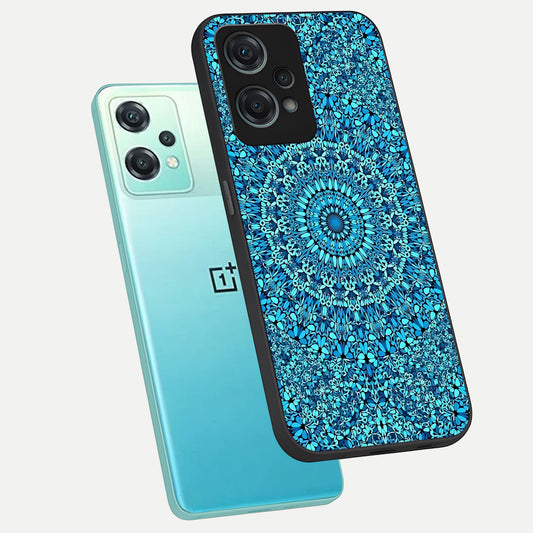 Ocean Bloom Mandala phone case For Oneplus Nord CE2 Lite showing premium glass back cover with detailed artwork
