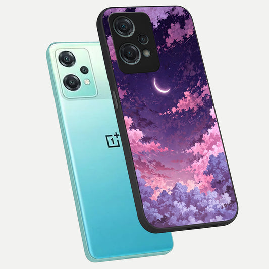 Sky Drift Clouds phone case For Oneplus Nord CE2 Lite showing premium glass back cover with detailed artwork