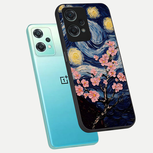 Van Gogh Scenery phone case For Oneplus Nord CE2 Lite showing premium glass back cover with detailed artwork