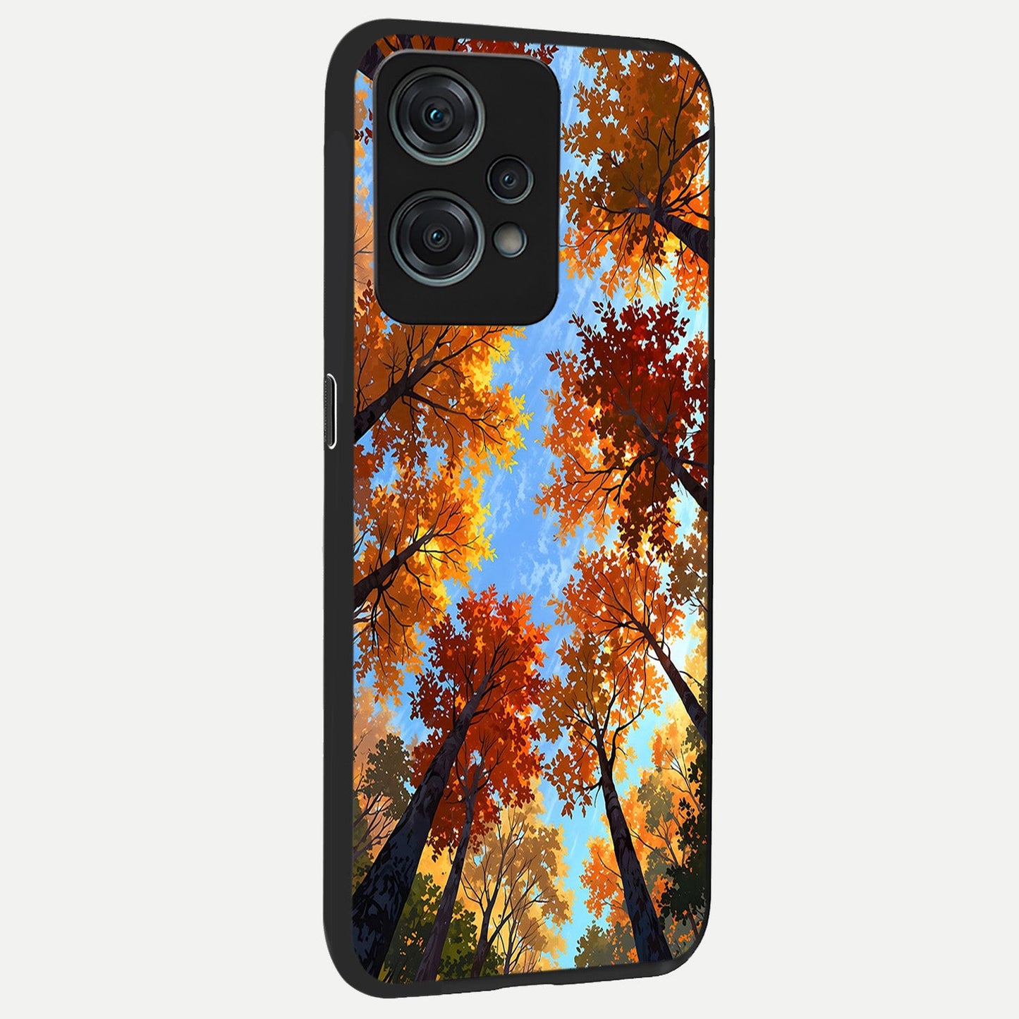 Autumn Sky Rise back cover For Oneplus Nord CE2 Lite slim fit glass case with vibrant aesthetic design