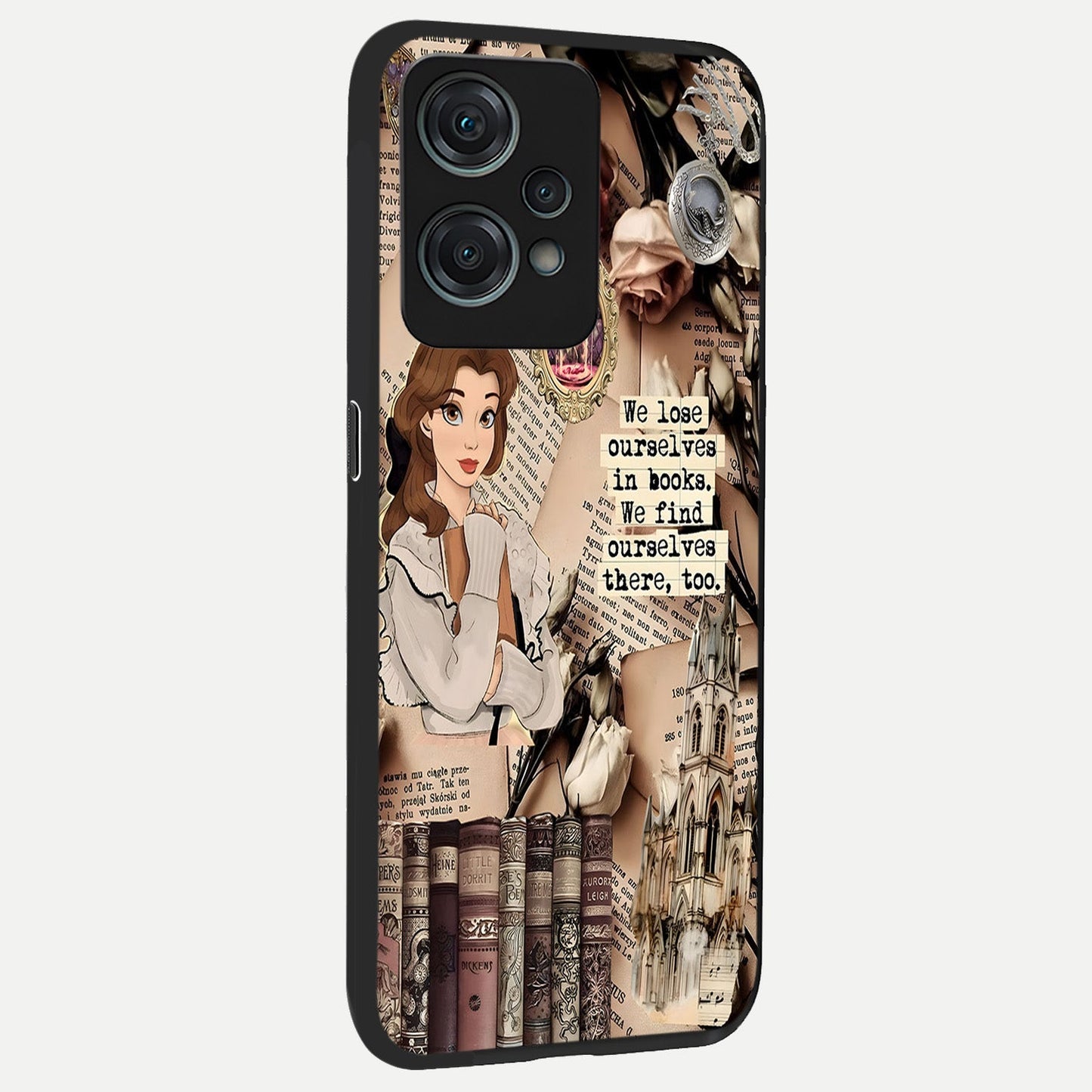 Bookish Dream World back cover For Oneplus Nord CE2 Lite slim fit glass case with vibrant aesthetic design