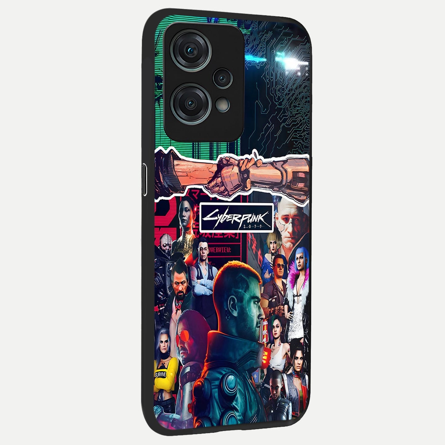 CYBERPUNK Legacy back cover For Oneplus Nord CE2 Lite slim fit glass case with vibrant aesthetic design