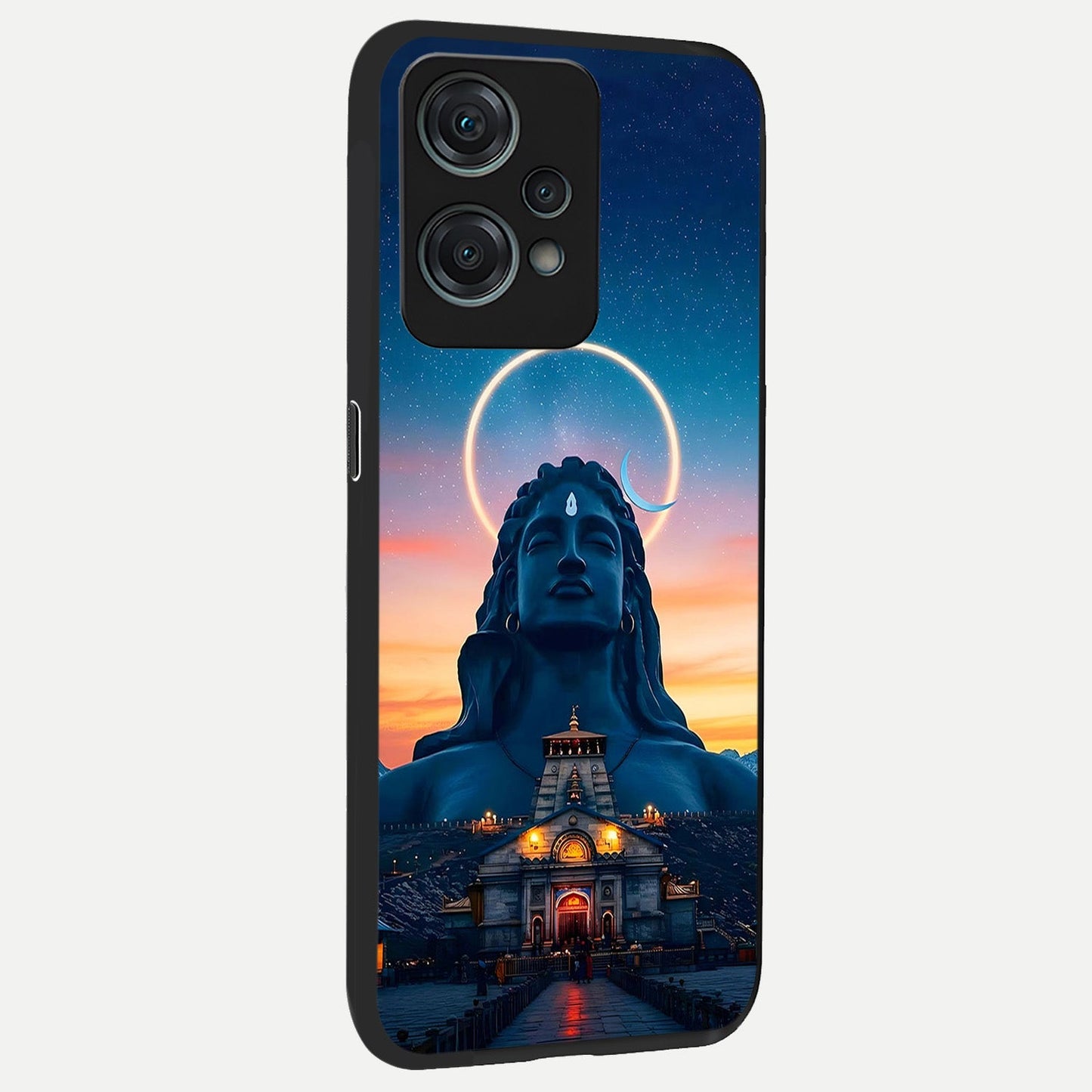 Eternal Shiva Aura back cover For Oneplus Nord CE2 Lite slim fit glass case with vibrant aesthetic design