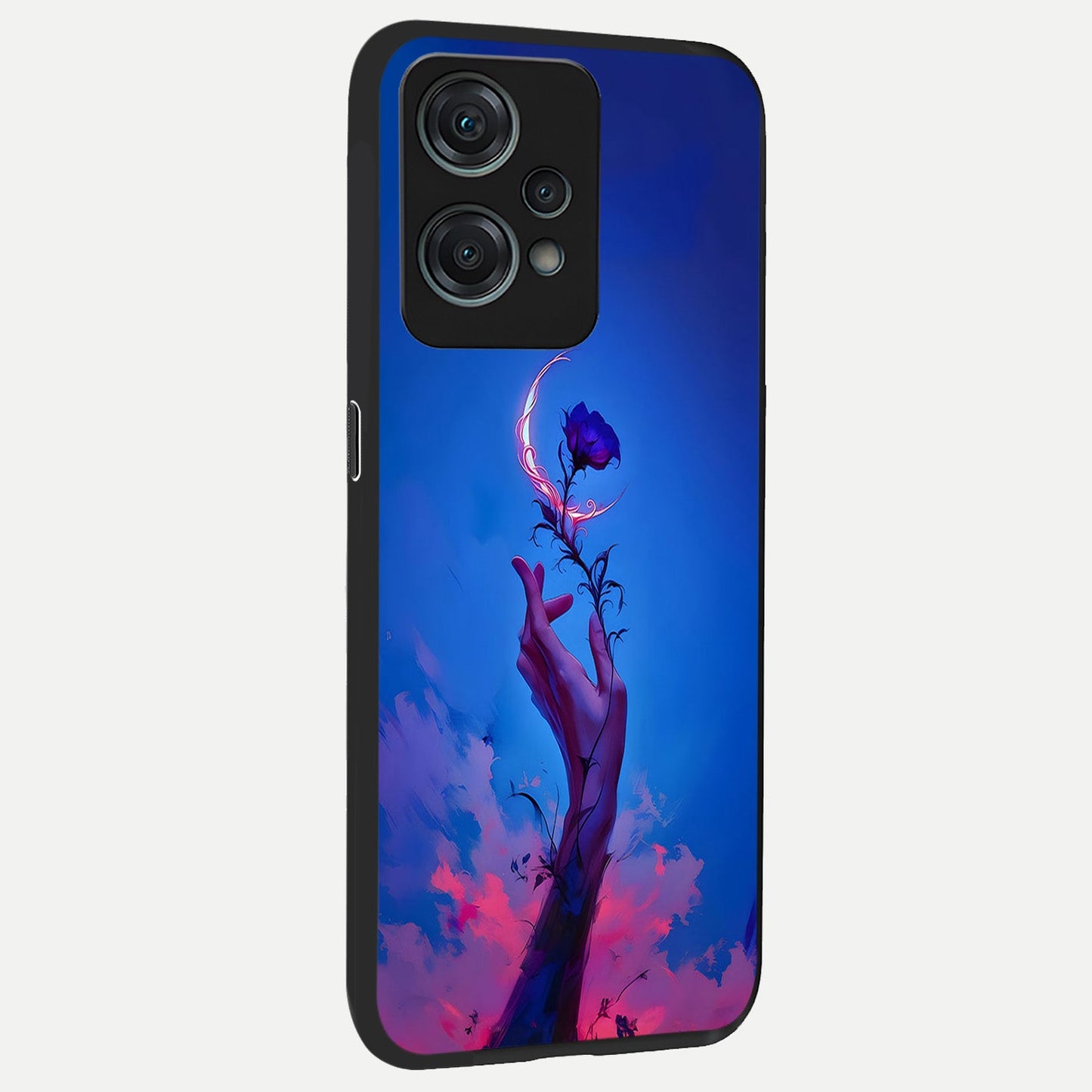 Mystic Hand back cover For Oneplus Nord CE2 Lite slim fit glass case with vibrant aesthetic design