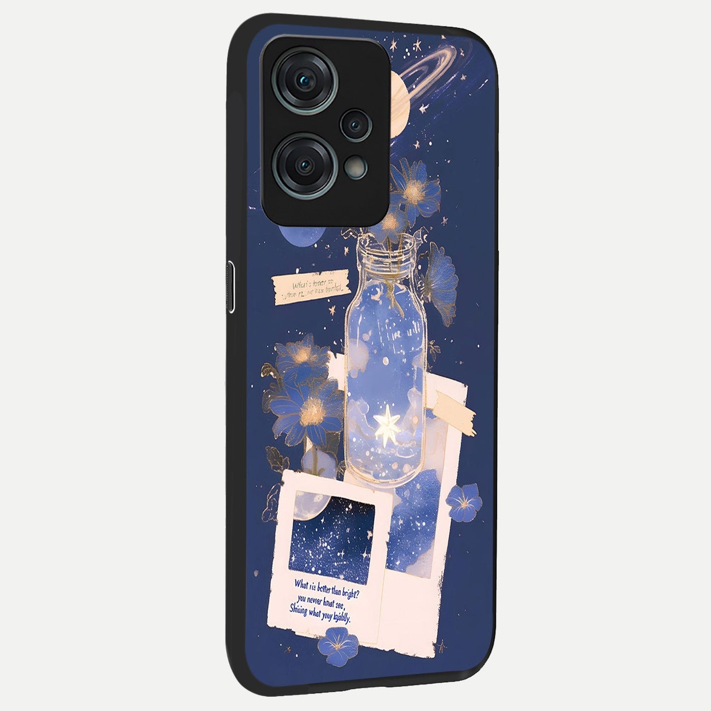 Starlit Cosmic Jar back cover For Oneplus Nord CE2 Lite slim fit glass case with vibrant aesthetic design