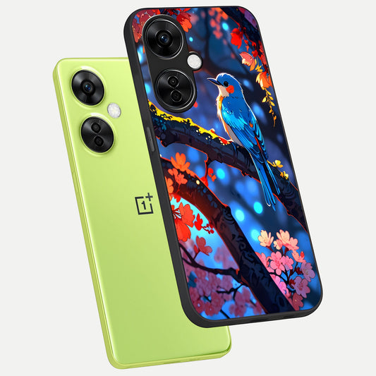 Blooming Water Drift phone case For Oneplus Nord CE3 Lite showing premium glass back cover with detailed artwork