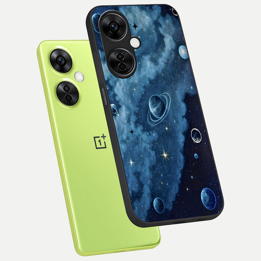 Galaxy Dream Space phone case For Oneplus Nord CE3 Lite showing premium glass back cover with detailed artwork