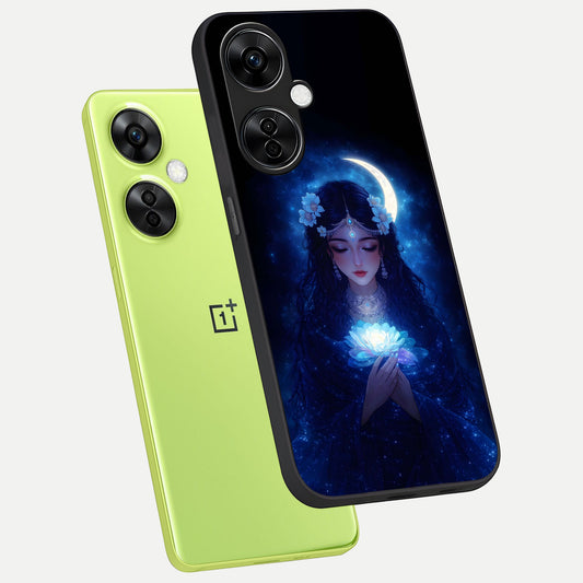 Mystic Moon Queen phone case For Oneplus Nord CE3 Lite showing premium glass back cover with detailed artwork