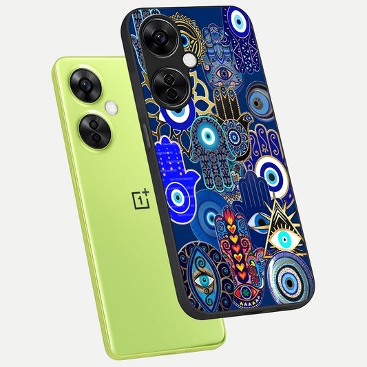 Mystic Palm Guard phone case For Oneplus Nord CE3 Lite showing premium glass back cover with detailed artwork