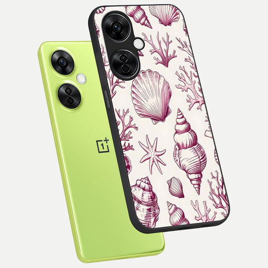 Pink Power Sparks phone case For Oneplus Nord CE3 Lite showing premium glass back cover with detailed artwork