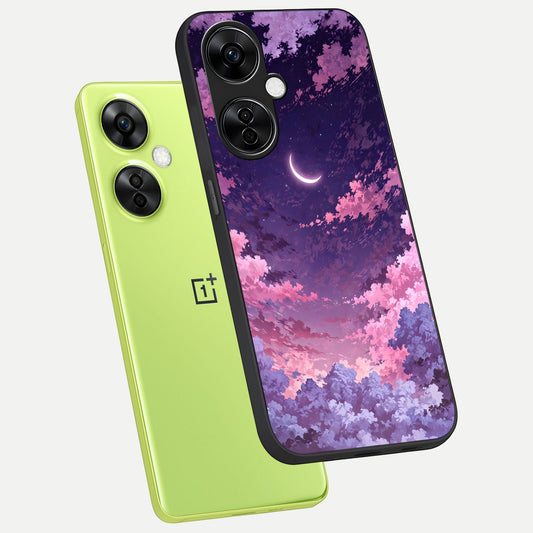Sky Drift Clouds phone case For Oneplus Nord CE3 Lite showing premium glass back cover with detailed artwork