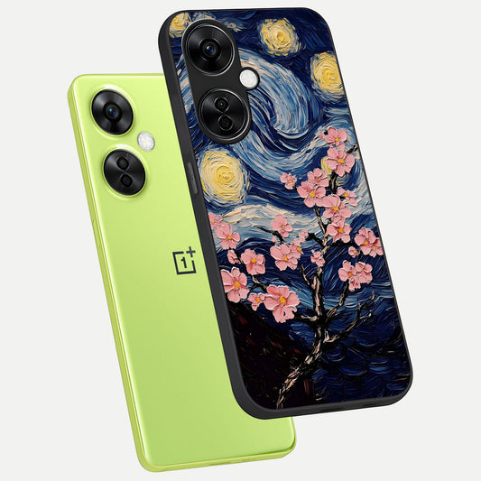 Van Gogh Scenery phone case For Oneplus Nord CE3 Lite showing premium glass back cover with detailed artwork