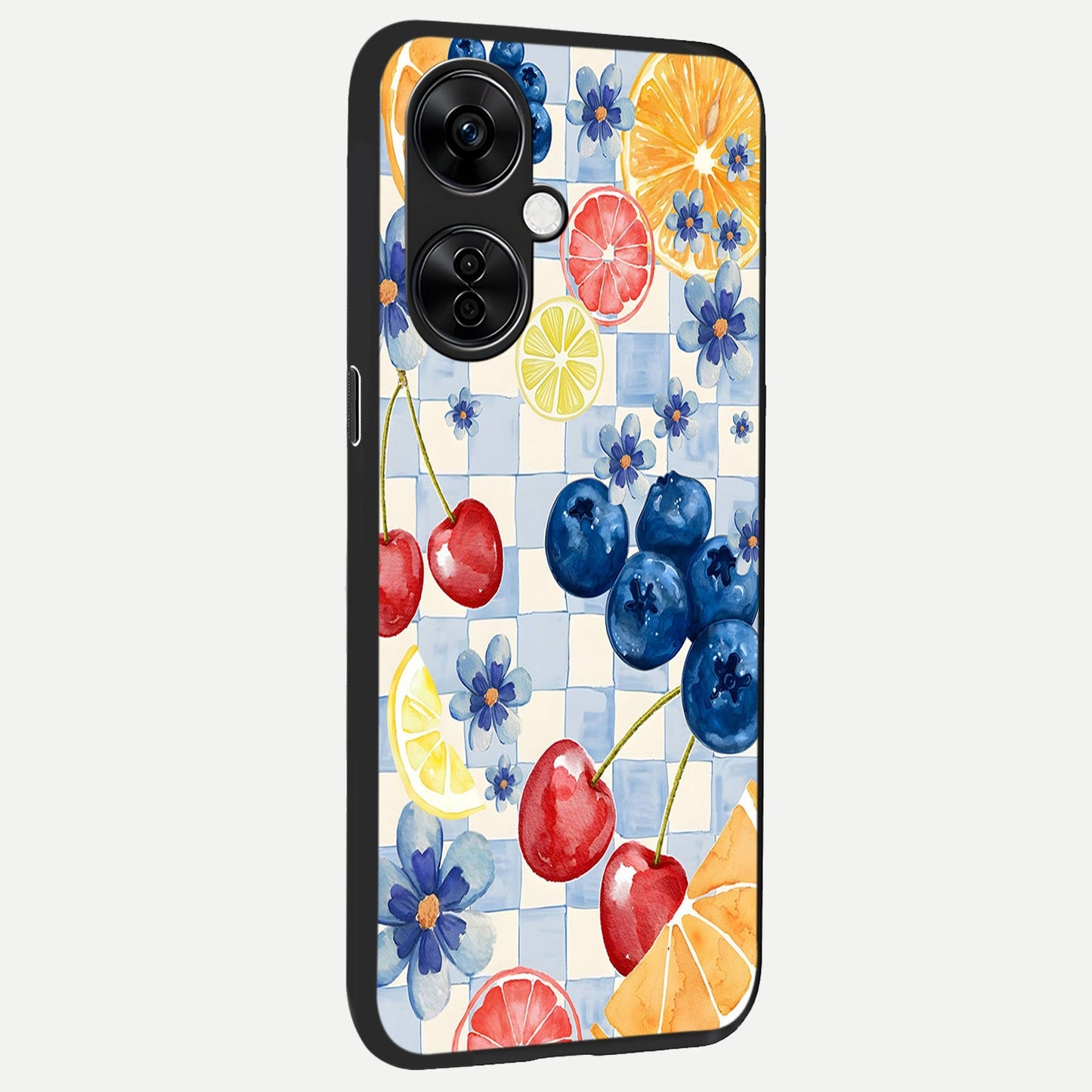 Citrus Bloom Joy back cover For Oneplus Nord CE3 Lite slim fit glass case with vibrant aesthetic design
