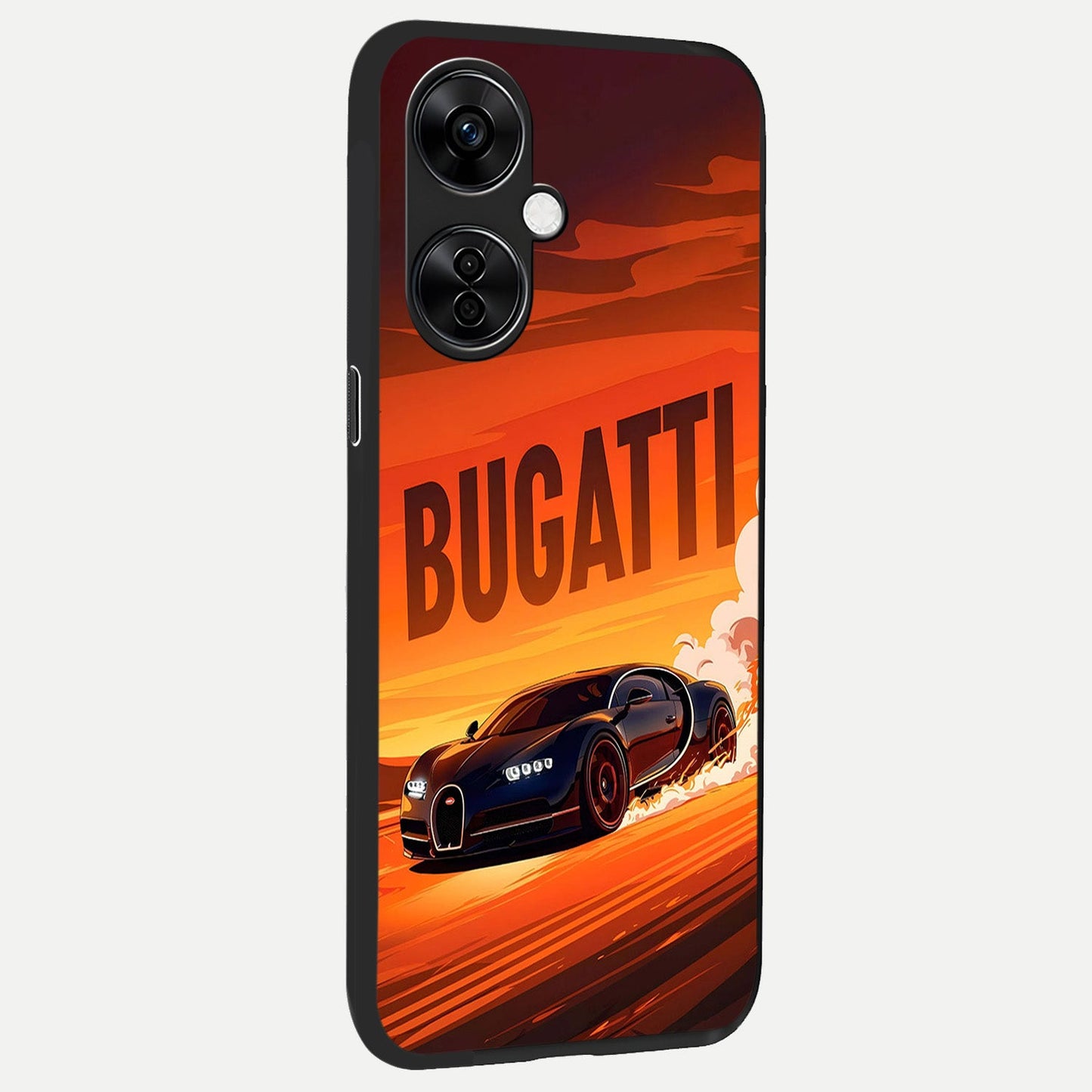 Inferno Bugatti Storm back cover For Oneplus Nord CE3 Lite slim fit glass case with vibrant aesthetic design