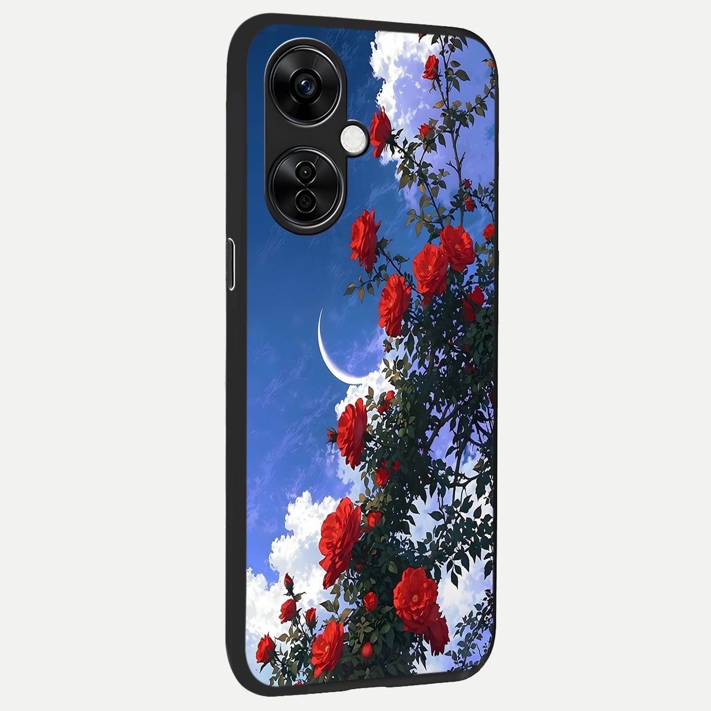 Rose Drift Flowers back cover For Oneplus Nord CE3 Lite slim fit glass case with vibrant aesthetic design
