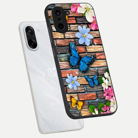Brick Bloom Flight phone case For Oneplus Nord CE5 showing premium glass back cover with detailed artwork