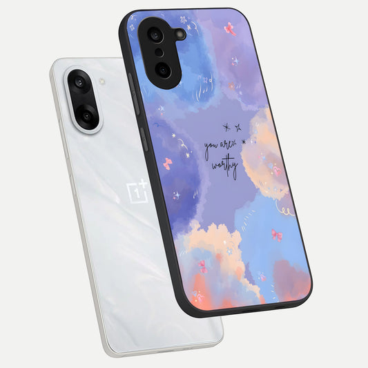 Celestial Cloud Magic phone case For Oneplus Nord CE5 showing premium glass back cover with detailed artwork