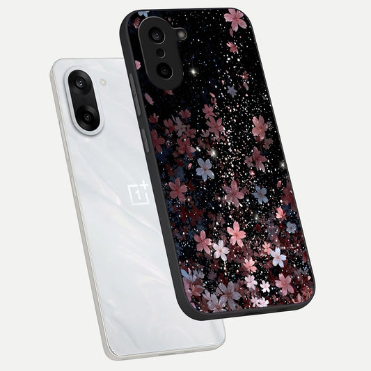 Starlit Flower Dreams phone case For Oneplus Nord CE5 showing premium glass back cover with detailed artwork