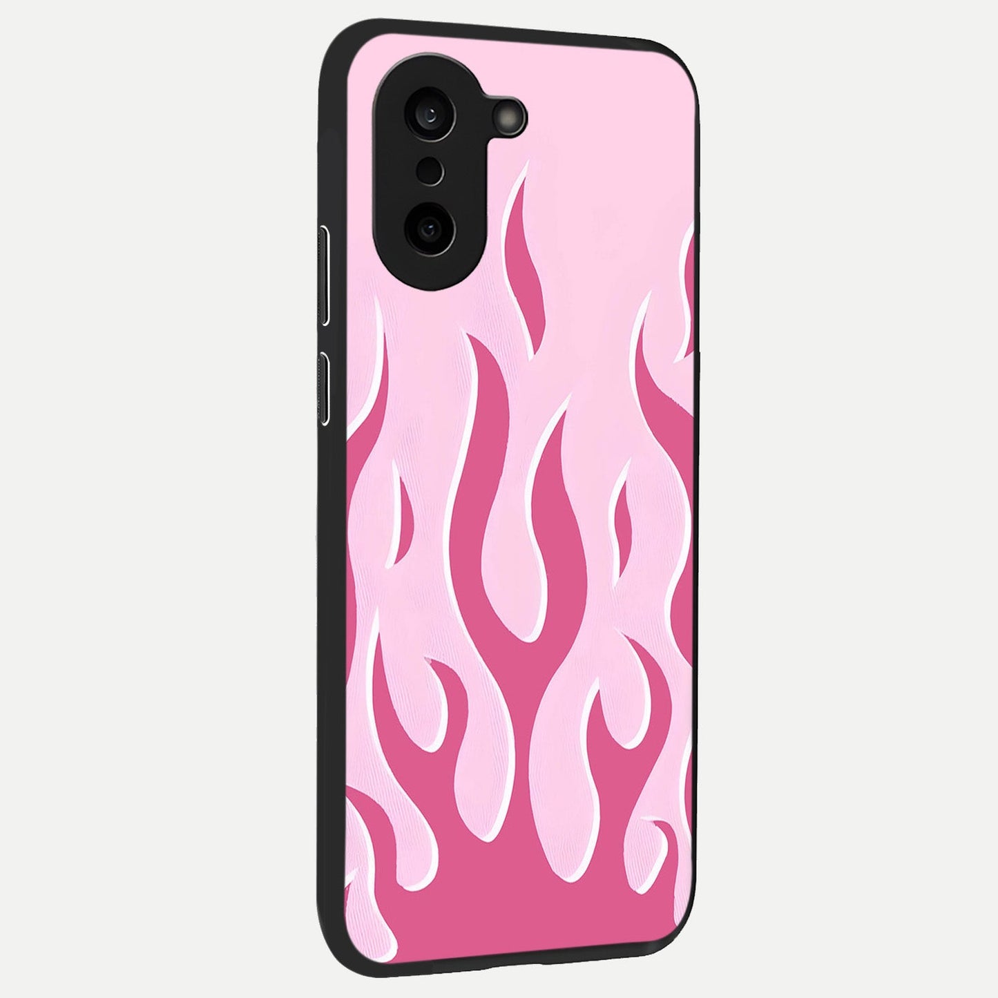 Blush Flame Energy back cover For Oneplus Nord CE5 slim fit glass case with vibrant aesthetic design