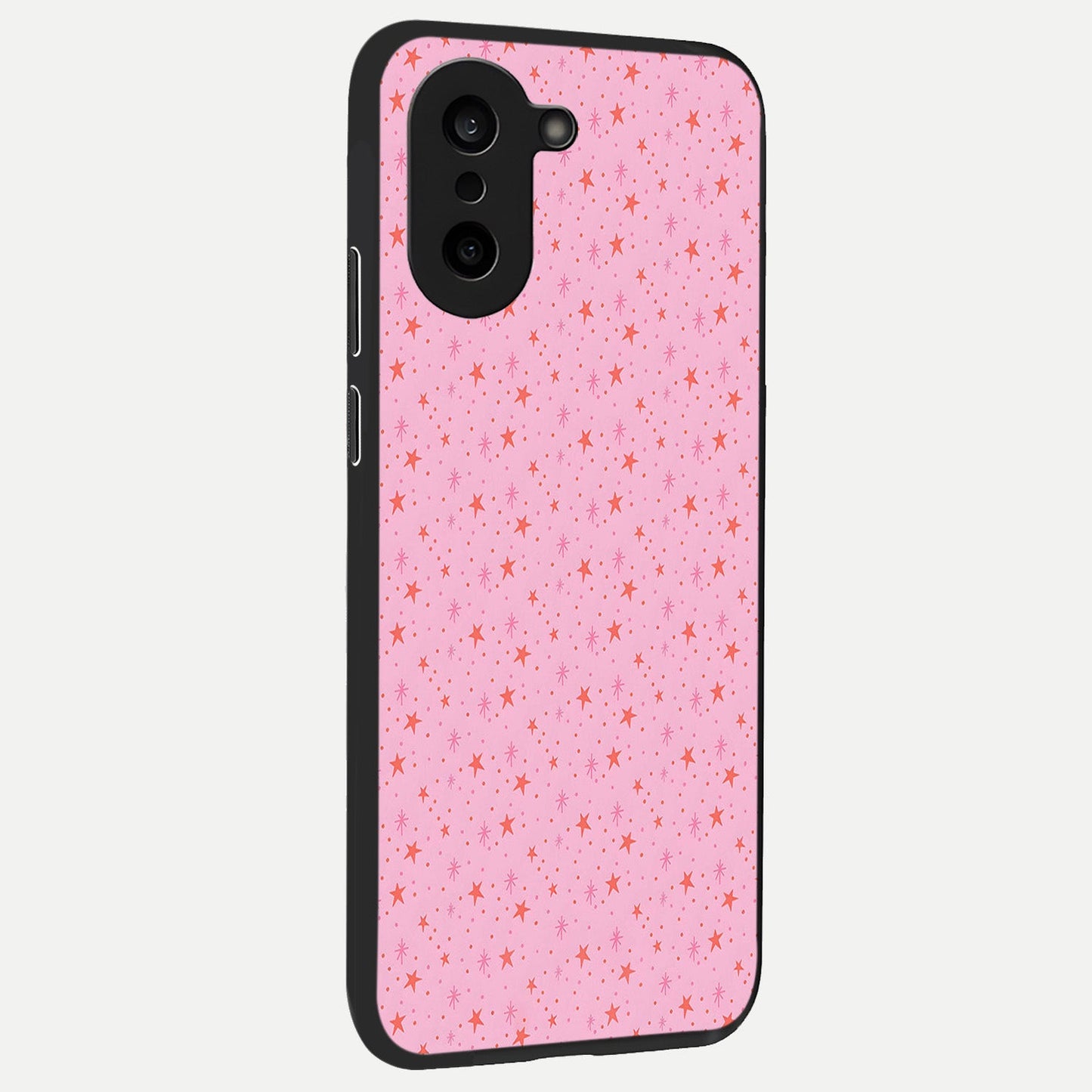 Cosmic Pink Sparkle back cover For Oneplus Nord CE5 slim fit glass case with vibrant aesthetic design