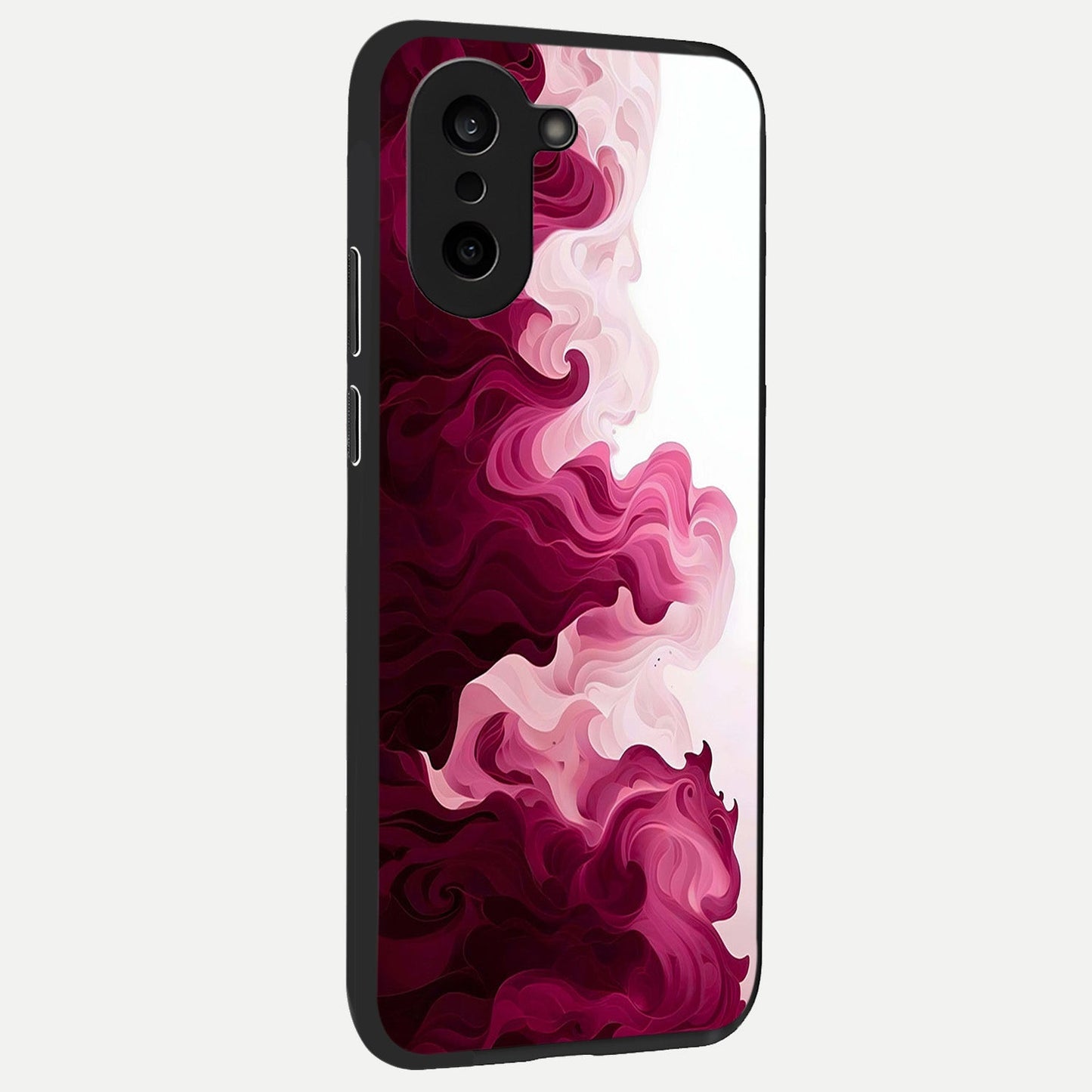 Crimson Wave Flow back cover For Oneplus Nord CE5 slim fit glass case with vibrant aesthetic design