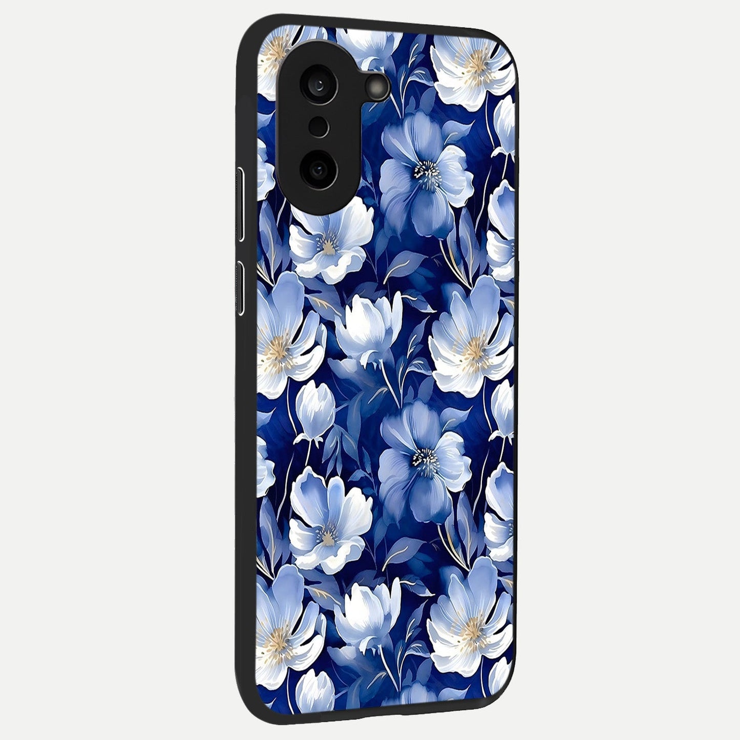 Cute Floral Patterns back cover For Oneplus Nord CE5 slim fit glass case with vibrant aesthetic design