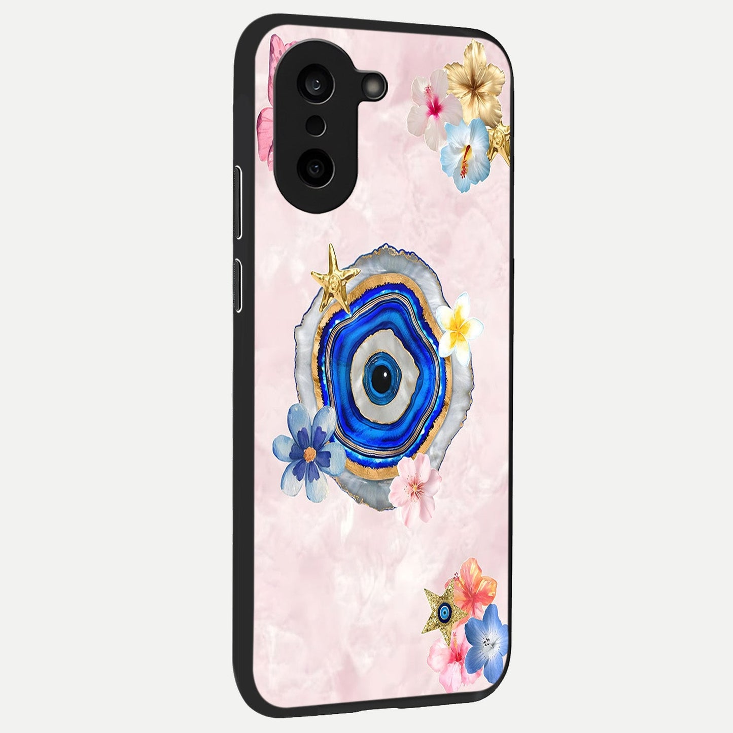 Divine Aura Bloom back cover For Oneplus Nord CE5 slim fit glass case with vibrant aesthetic design
