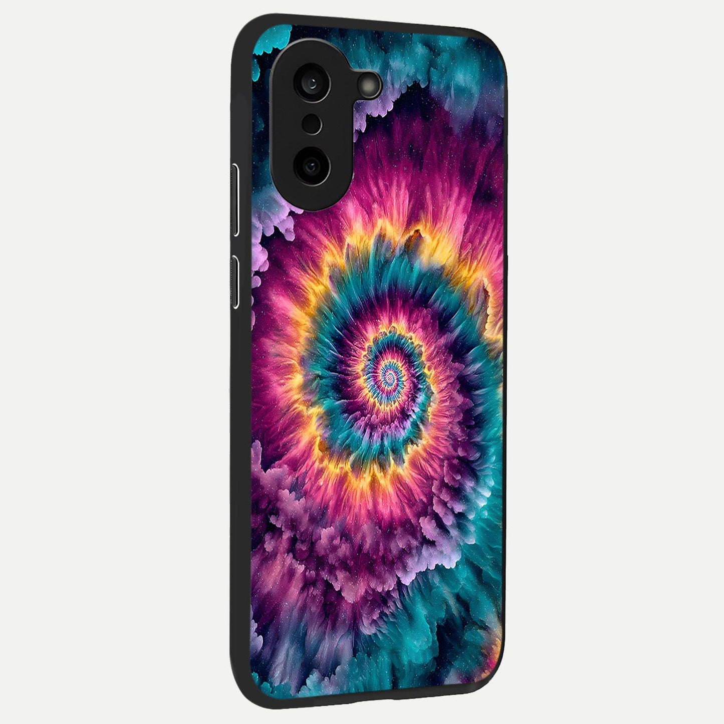 Galactic Spiral Burst back cover For Oneplus Nord CE5 slim fit glass case with vibrant aesthetic design