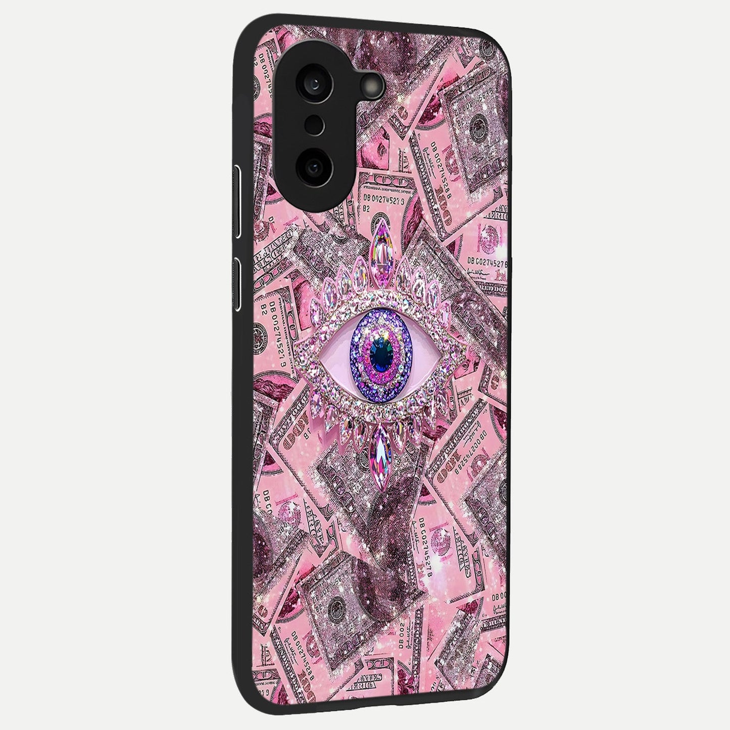 Money Eye Luxe back cover For Oneplus Nord CE5 slim fit glass case with vibrant aesthetic design