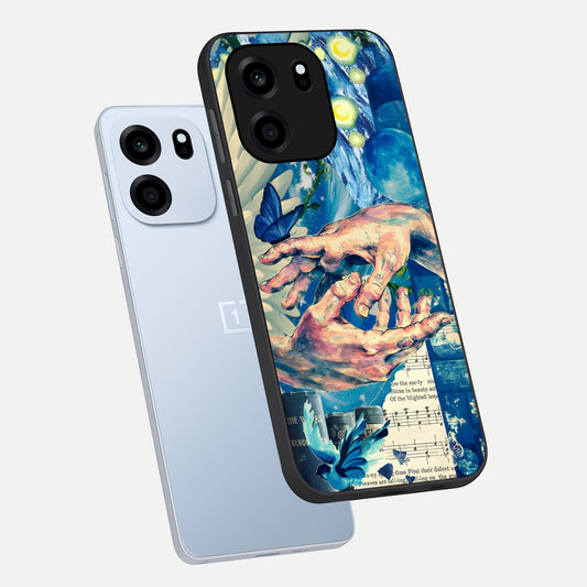 Aesthetic Divider phone case For OnePlus Nord CE 6 showing premium glass back cover with detailed artwork
